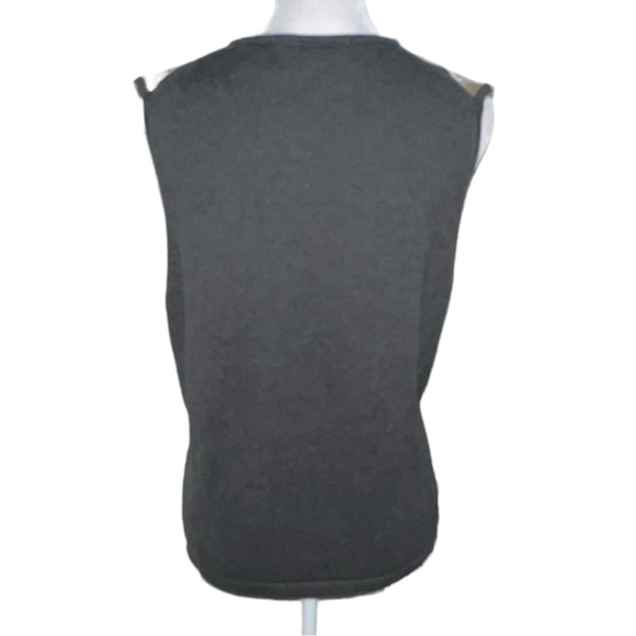 Liz Claiborne LizSport Women’s Sleeveless V-Neck Sweater Size M Argyle - Picture 5 of 6